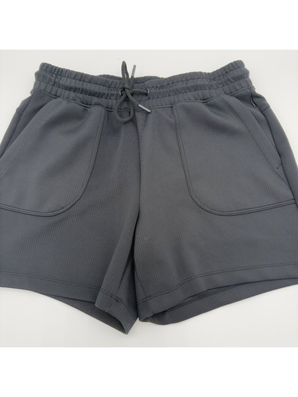 Mondetta Womens Small Scuba Shorts Black Drawstring Mid-weight Ribbed Hiking